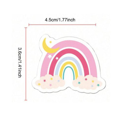 Pastel Rainbow stickers- 50 pieces