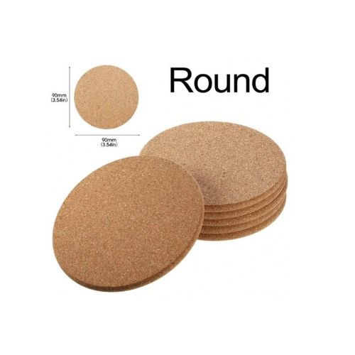 Round DIY Natural Cork Coaster Blanks