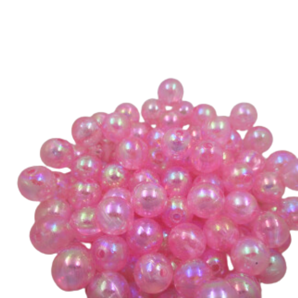 Bright Pink Lustre Beads, 12mm, 250g