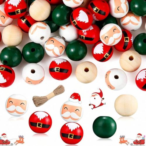 Set of 20 Christmas & Santa Beads Ornaments DIY Kit