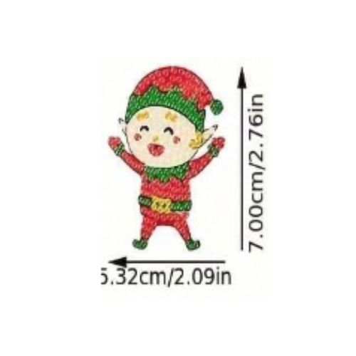 Christmas Naughty Elf Diamond Dot Decoration Kit, Single