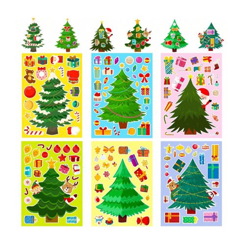 DIY Stickers Christmas Tree- 6 Sheets