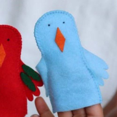 Sew Your Own Bird Finger Puppet