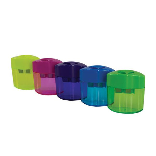 Treeline 2-Hole Barrel Sharpener- assorted colours