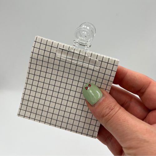 White Plaid Sticky Notes