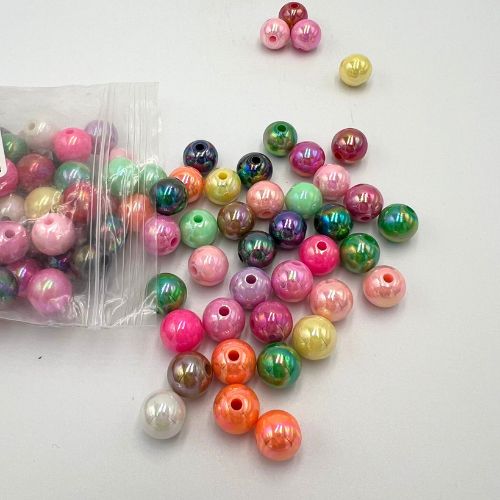 Assorted Brightly Coloured Pearlescent Beads - Scribble and Scratch