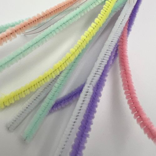 Assorted Pastel Coloured Pipe Cleaners - Scribble and Scratch