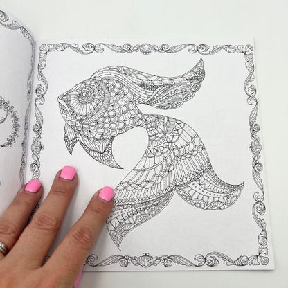 Lost ocean adult colouring in book - Scribble and Scratch