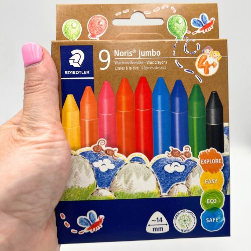 Staedtler Noris Super Jumbo Wax Crayons - 9's - Scribble and Scratch